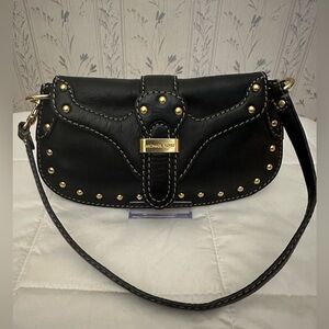 Michael Kors Black Leather Wristlet